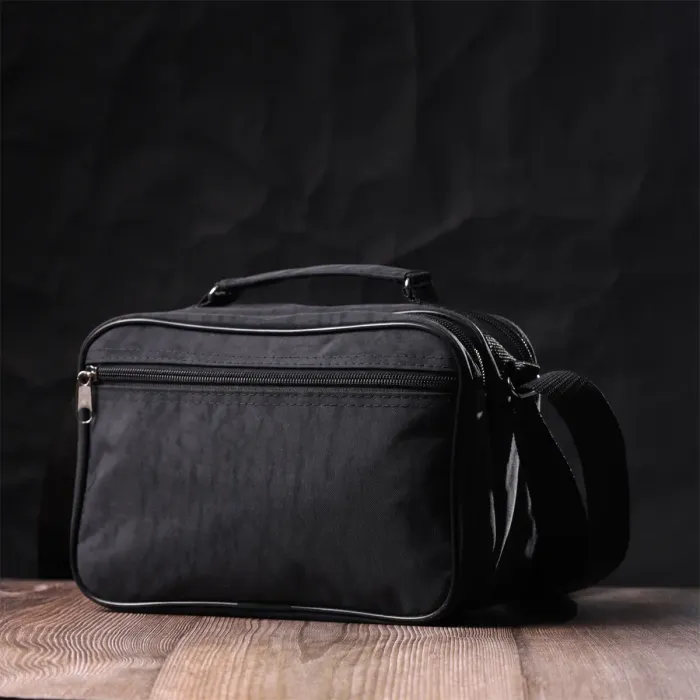 Зручна чоловіча сумка на плече з якісного поліестеру FABRA 22577 Чорний