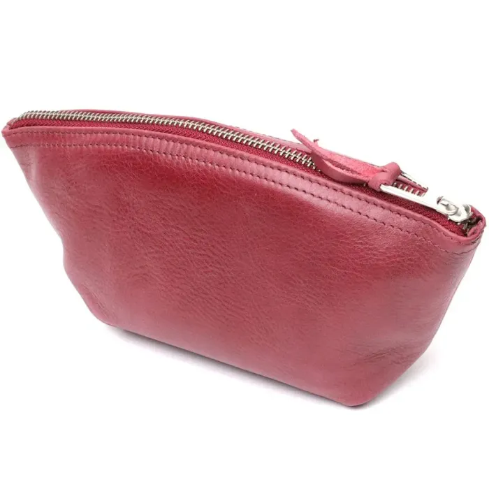 Удобная женская кожаная косметичка GRANDE PELLE 16792 Марсала
