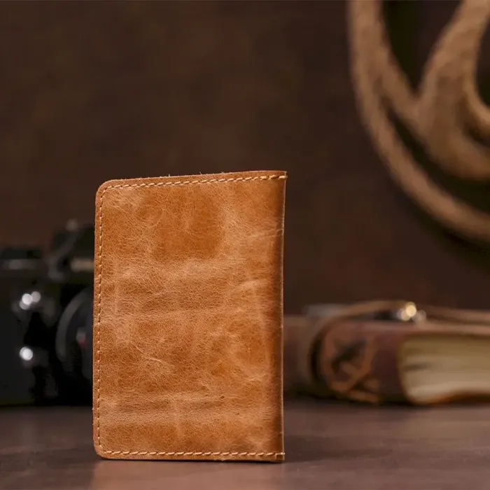 Зручна шкіряна обкладинка для пластикових прав SHVIGEL 16075, Бежева