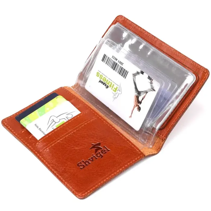 Зручна обкладинка для автодокументів із натуральної шкіри SHVIGEL 16070