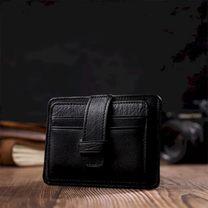 Удобный кардхолдер из натуральной кожи Tony Bellucci 22067 Черный