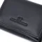 Удобный компактный кошелек с монетницей из натуральной кожи ST Leather 22742 Черный