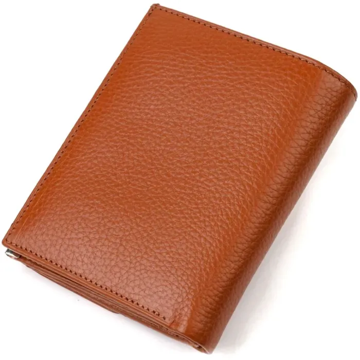 Зручний гаманець для жінок середнього розміру з натуральної шкіри CANPELLINI 21811 Коричневий