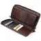 Удобный мужской клатч из фактурной кожи KARYA 20851 Коричневый