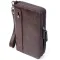 Удобный мужской клатч из фактурной кожи KARYA 20851 Коричневый