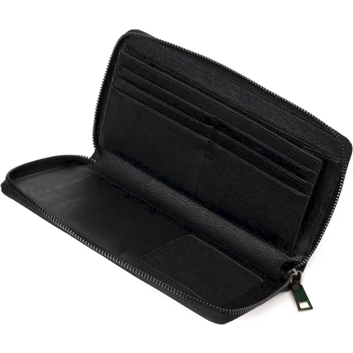 Удобный мужской клатч с одним отделением из натуральной кожи BOND 22031 Черный