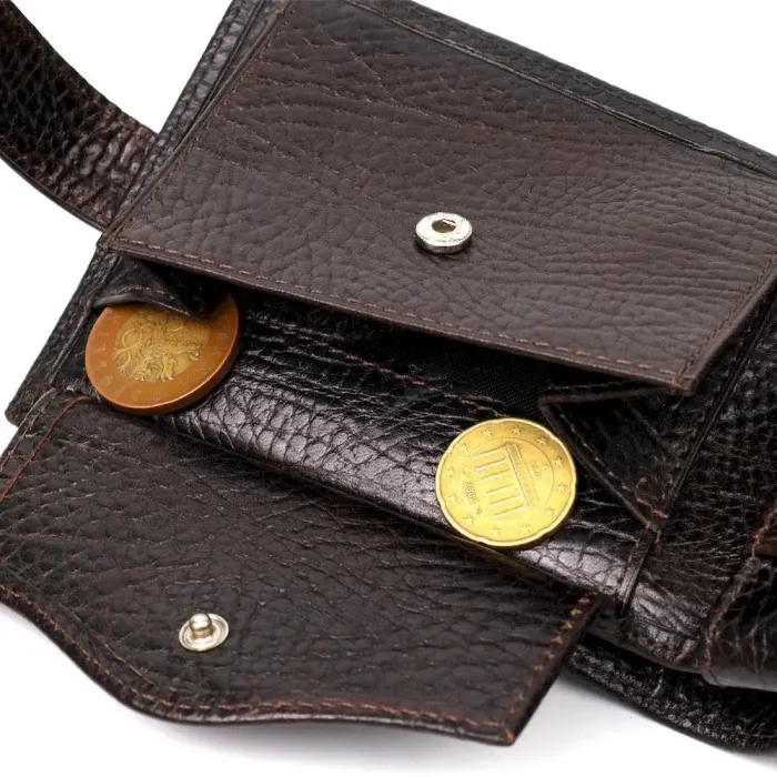 Удобный мужской кошелек горизонтального формата из натуральной кожи Tony Bellucci 22016 Коричневый