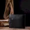 Удобный мужской кошелек из зернистой кожи KARYA 21037 Черный