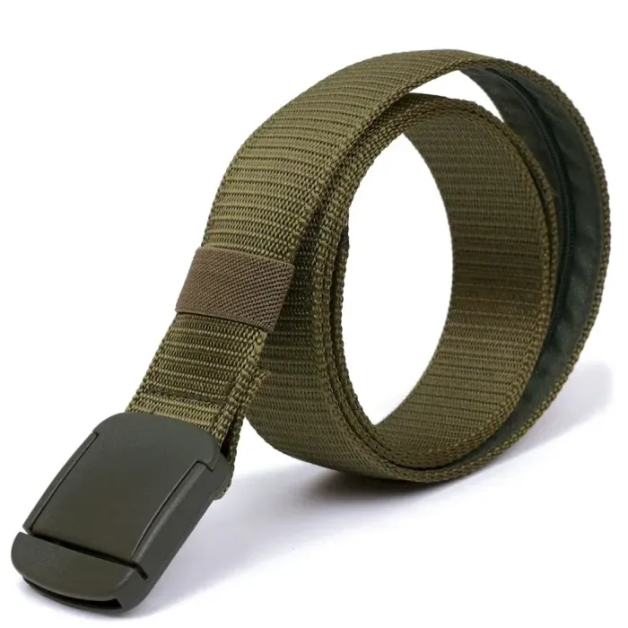 Зручний текстильний чоловічий ремінь Vintage 20589 Зелений
