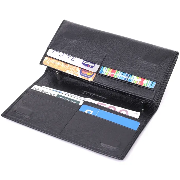 Зручний жіночий гаманець із натуральної шкіри ST Leather 22523 Чорний