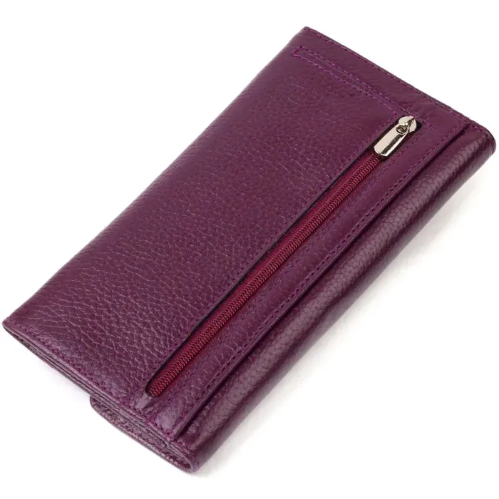 Ультрамодное женское портмоне из натуральной кожи флотар CANPELLINI 21693 Сиреневое