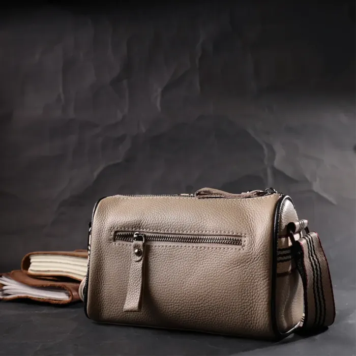 Унікальна сумка для жінок з акцентом посередині з натуральної шкіри Vintage 22360