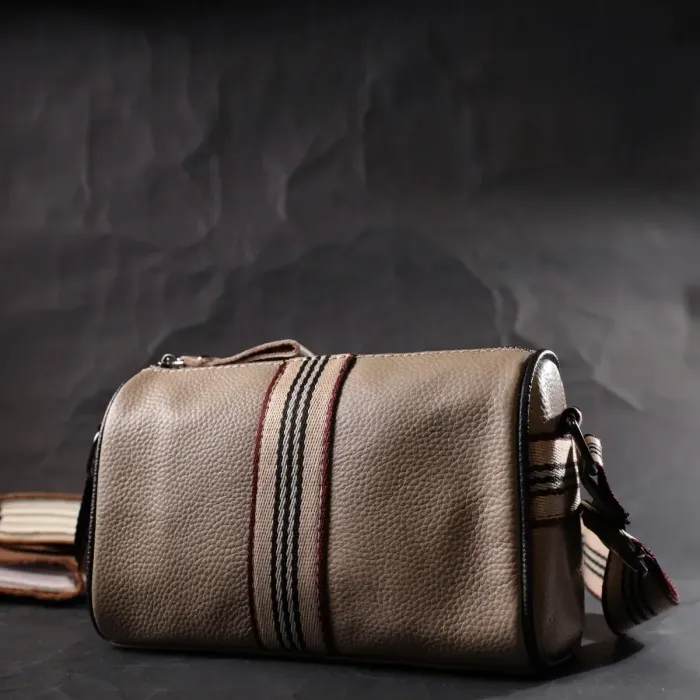 Унікальна сумка для жінок з акцентом посередині з натуральної шкіри Vintage 22360