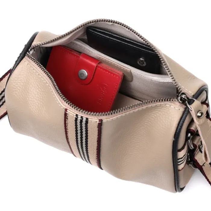 Унікальна сумка для жінок з акцентом посередині з натуральної шкіри Vintage 22360