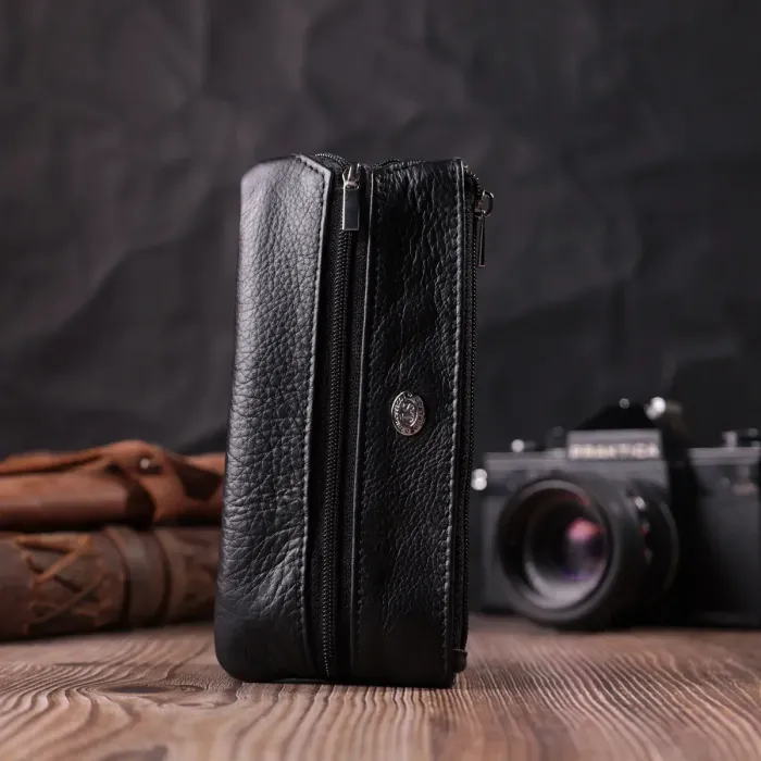 Універсальна ключниця із натуральної шкіри ST Leather 22511 Чорний