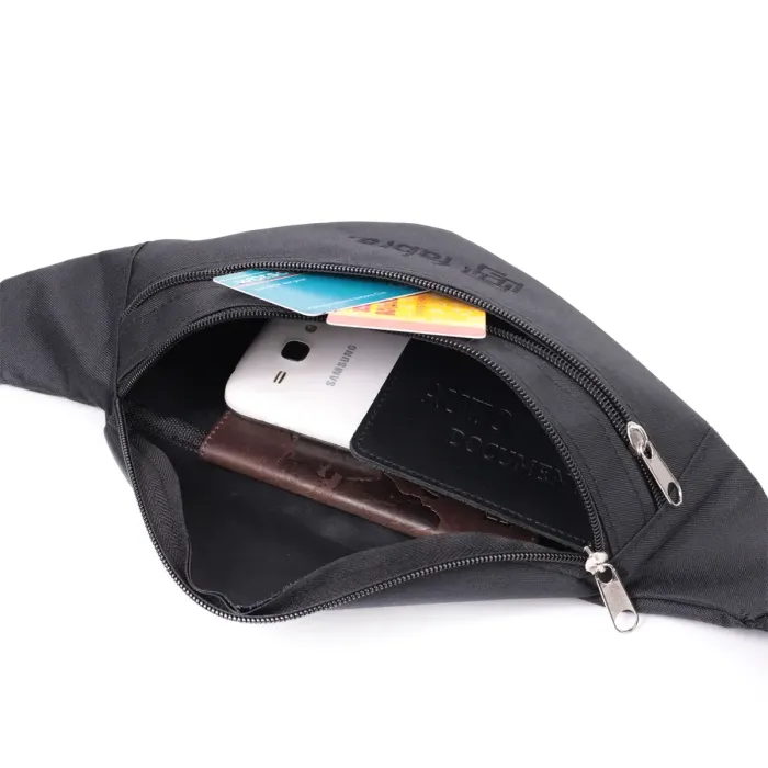 Универсальная сумка на пояс из качественного полиэстера FABRA 22580 Черный