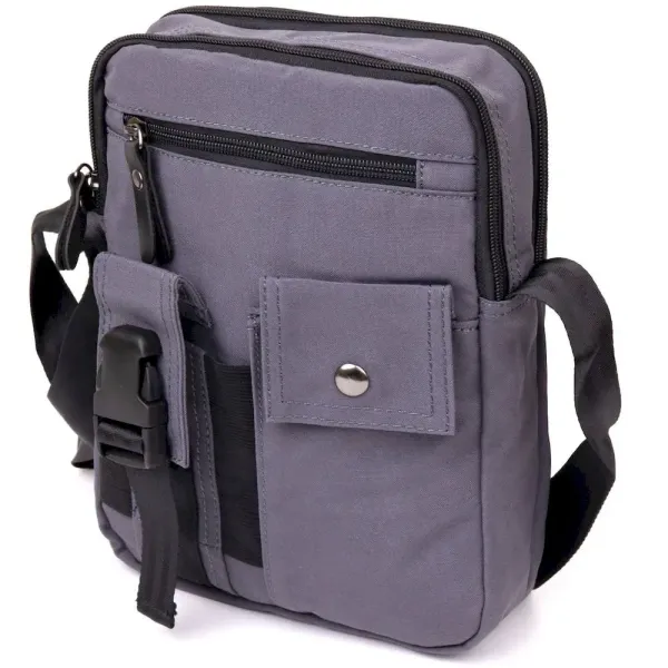 Універсальна текстильна чоловіча сумка на два відділення Vintage 20659
