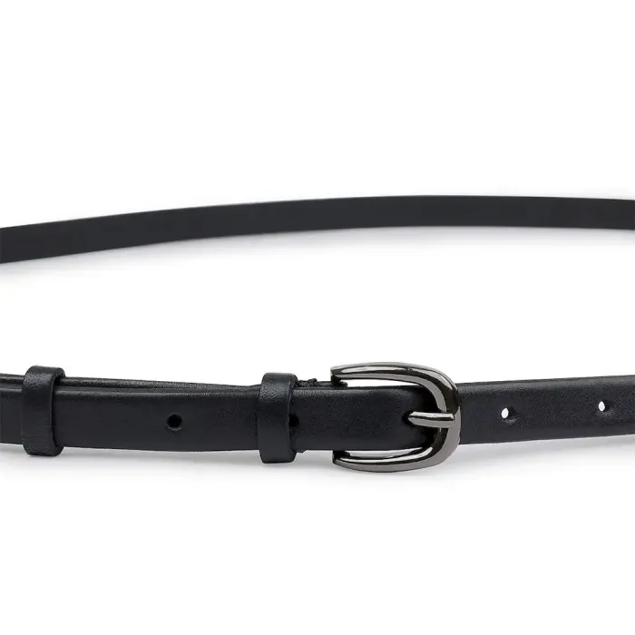 Універсальний шкіряний жіночий ремінь Vintage 20759 Чорний