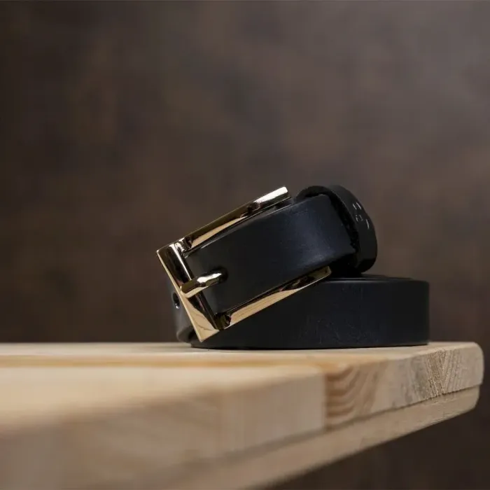 Ремень женский Grande Pelle 11068 тонкий Синий