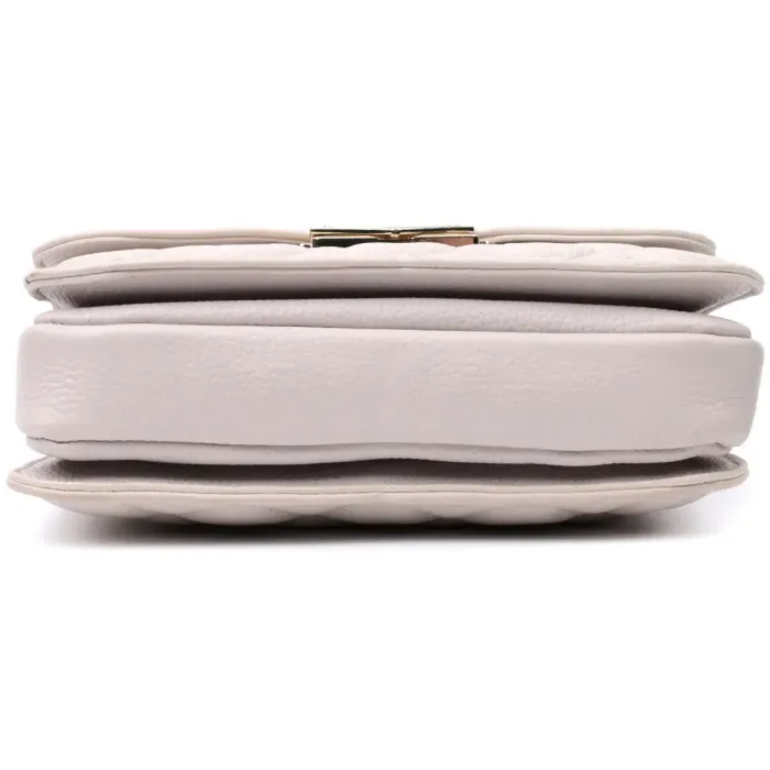 Витончена жіноча сумка з оригінальною клямкою з натуральної шкіри Vintage 22672 Біла