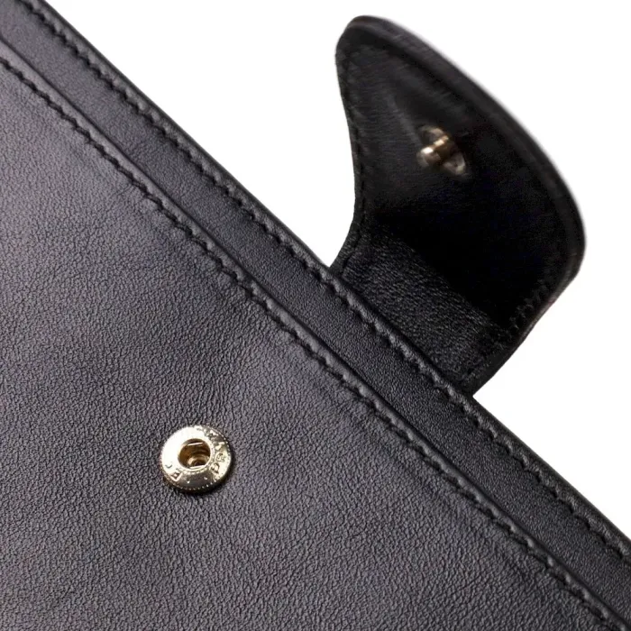 Вузький купюрник для чоловіків з натуральної гладкої шкіри CANPELLINI 21916 Чорний