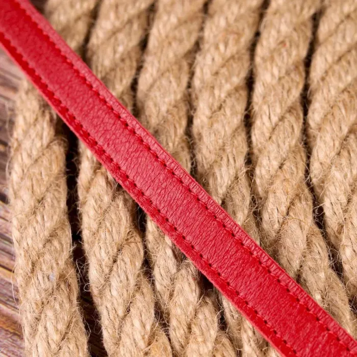 Узкий женский ремень из натуральной кожи Grande Pelle 21440 Красный