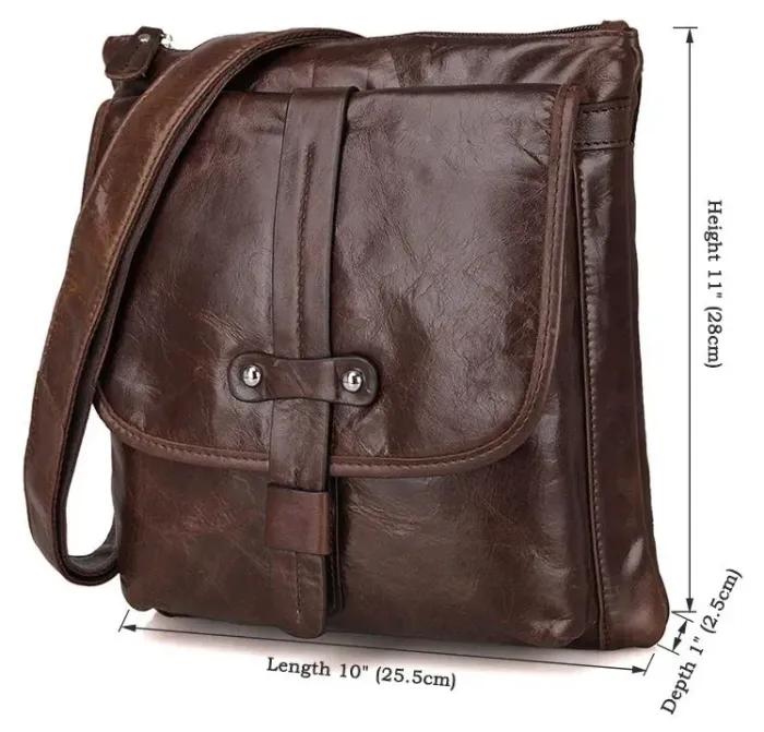 Сумка чоловіча Vintage 14091 Коричнева