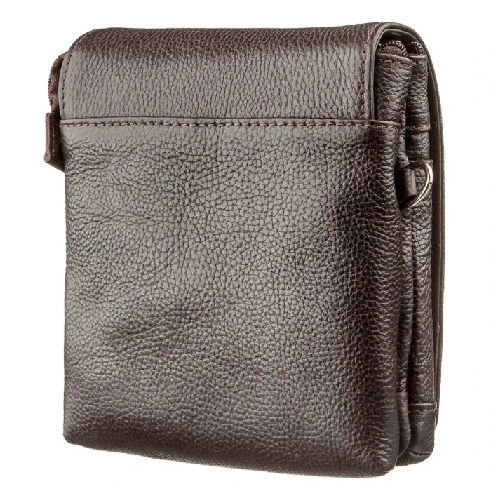 Вертикальная барсетка из натуральной кожи флотар 17362 KARYA Коричневая