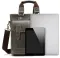 Вертикальна чоловіча шкіряна сумка Vintage 14818 Сіра