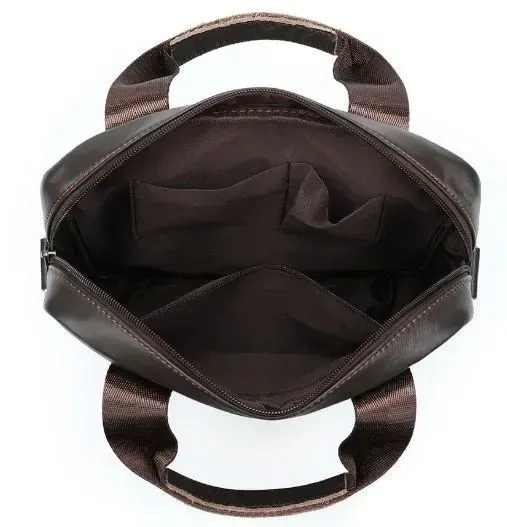 Вертикальная сумка мужская Vintage 14876 Серо-коричневая