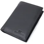 Вертикальний чоловічий портмоне з натуральної шкіри ST Leather 22733 Чорний