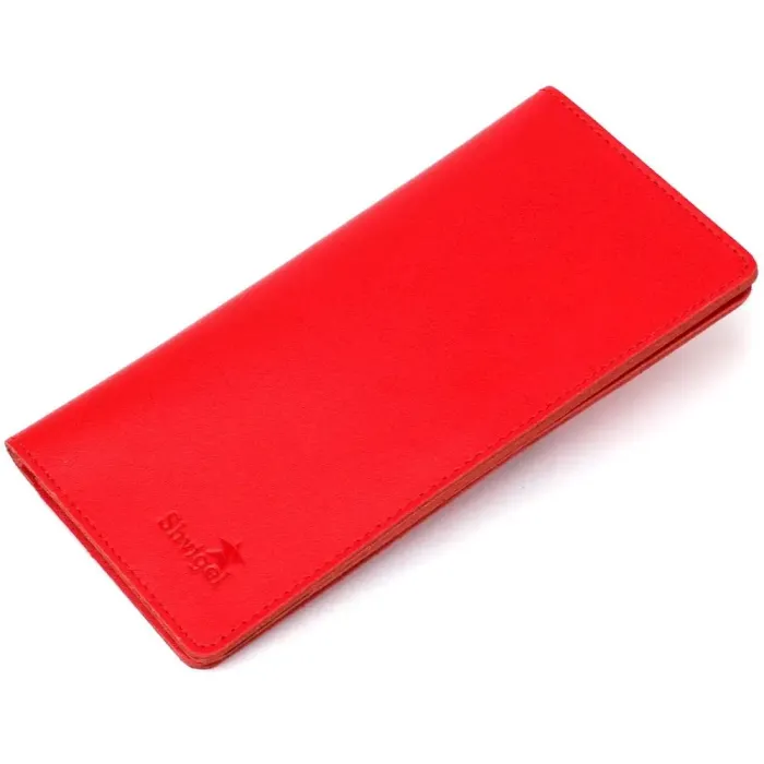 Вертикальне портмоне SHVIGEL 13990 Червоне