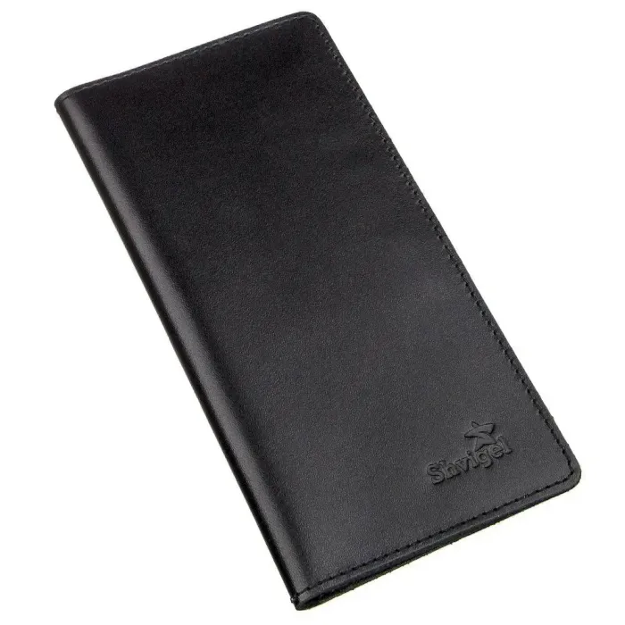 Вертикальне портмоне SHVIGEL 13991 Чорне