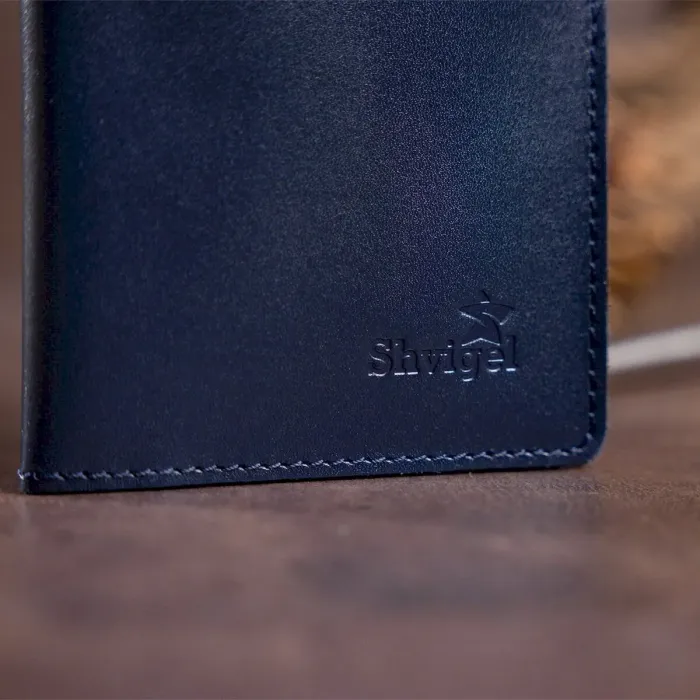 Вертикальное портмоне SHVIGEL 13993 Синее