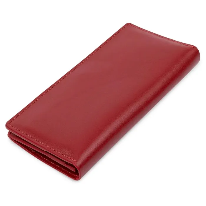 Вертикальне жіноче портмоне GRANDE PELLE 11555 Червоний