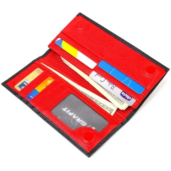 Вертикальный бумажник унисекс из натуральной кожи CANPELLINI 21897 Черный