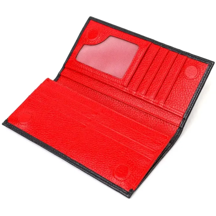 Вертикальный бумажник унисекс из натуральной кожи CANPELLINI 21897 Черный