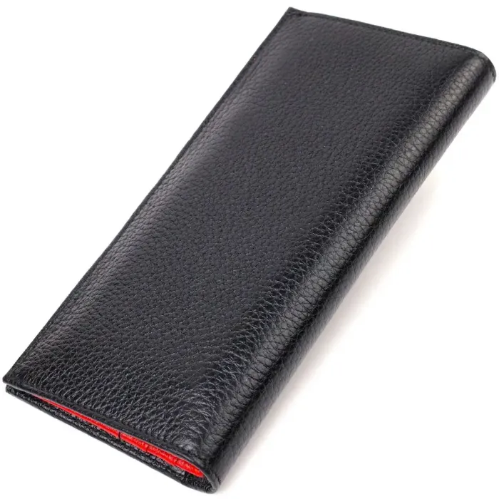 Вертикальный бумажник унисекс из натуральной кожи CANPELLINI 21897 Черный