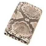Вертикальний гаманець SNAKE LEATHER 18295 із натуральної шкіри морського пітона Сірий