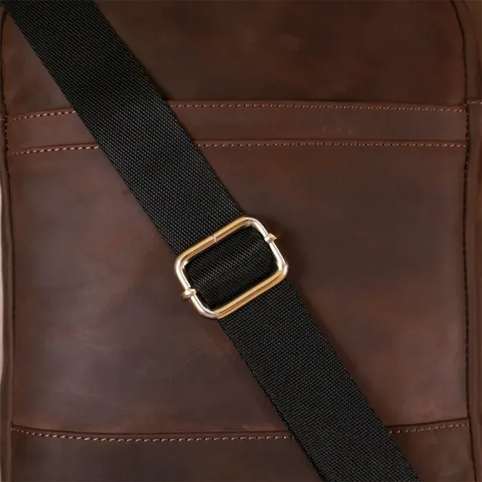 Винтажная кожаная мужская сумка Shvigel 16332 Коричневый