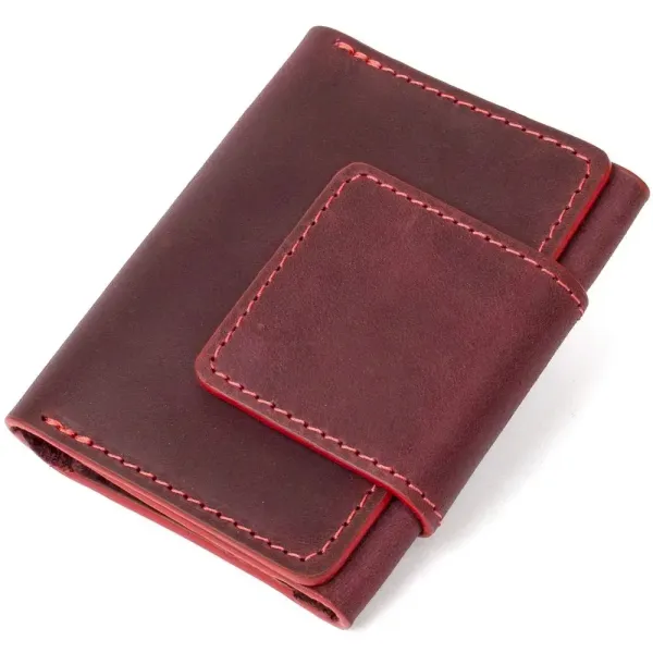 Урожай шкіряна візитниця GRANDE PELLE 11408 Бордовий