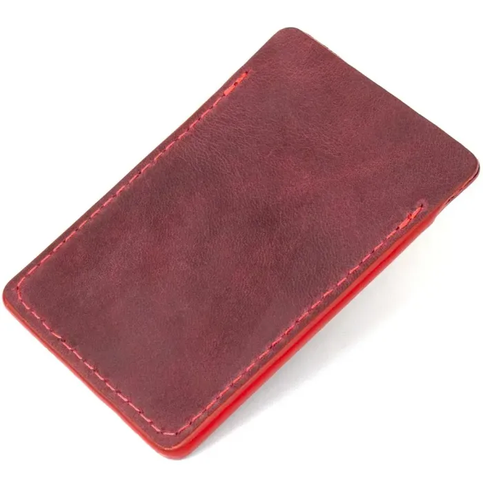 Урожай шкіряний картхолдер GRANDE PELLE 11504 Бордовий