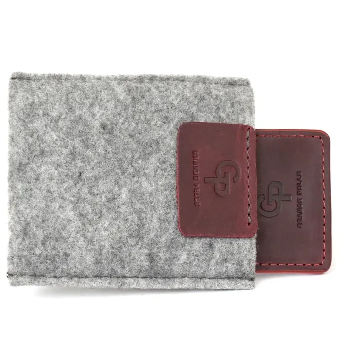 Урожай шкіряний картхолдер GRANDE PELLE 11504 Бордовий
