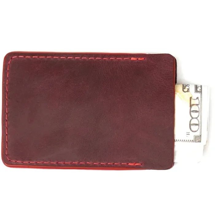 Урожай шкіряний картхолдер GRANDE PELLE 11504 Бордовий