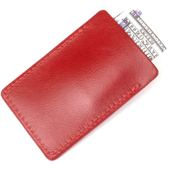 Урожай шкіряний картхолдер GRANDE PELLE 11505 Червоний