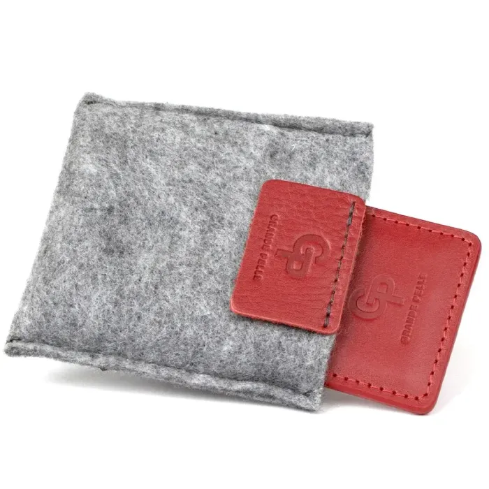 Урожай шкіряний картхолдер GRANDE PELLE 11505 Червоний