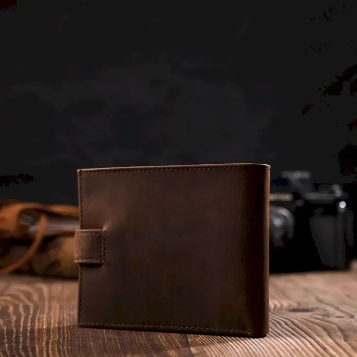 Винтажный мужской кошелек из натуральной кожи Tony Bellucci 22041 Коричневый