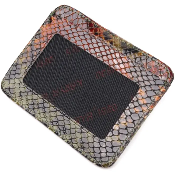 Візитниця з натуральної фактурної шкіри під змію KARYA 20958