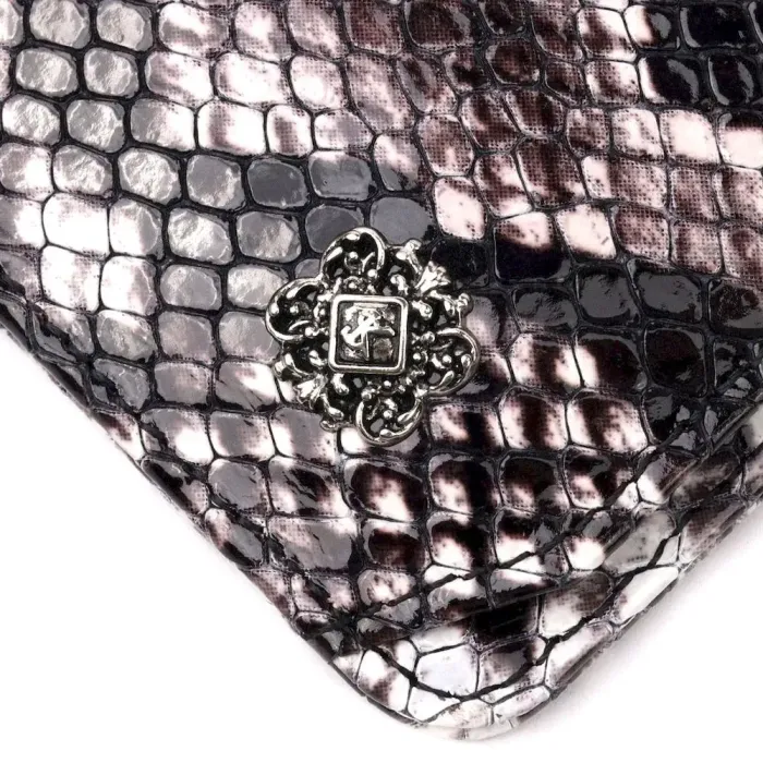 Візитниця з натуральної фактурної шкіри під змію KARYA 20967