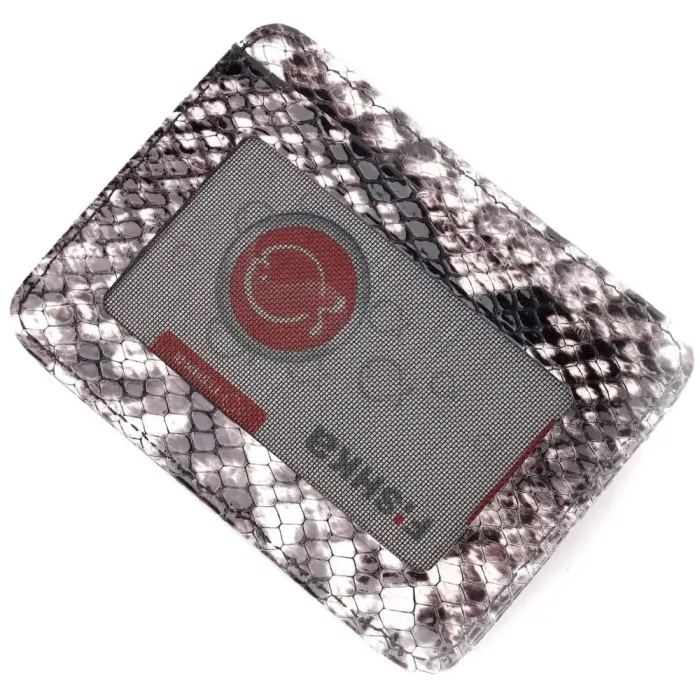 Візитниця з натуральної фактурної шкіри під змію KARYA 20967